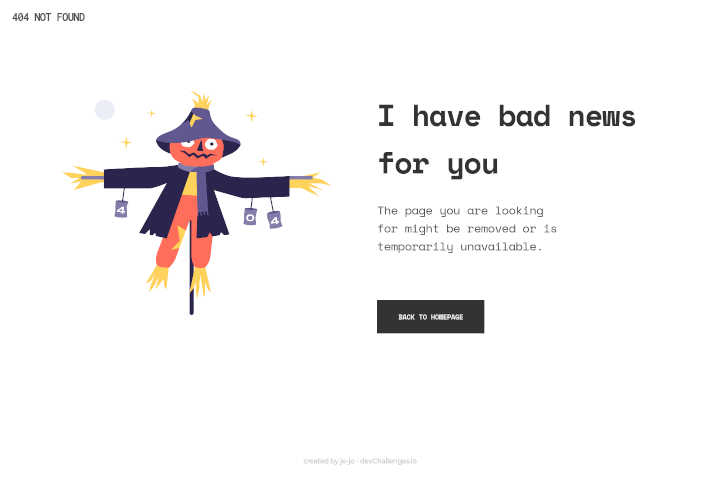 a screenshot of a 404 page